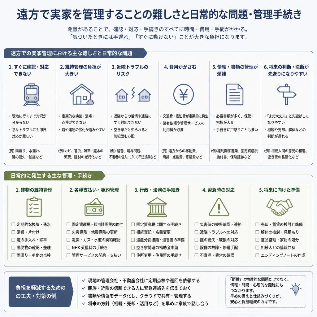 遠方からの実家管理の課題