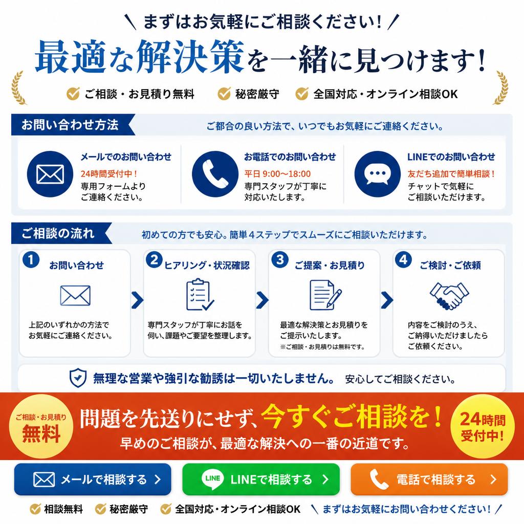 今すぐご相談を！