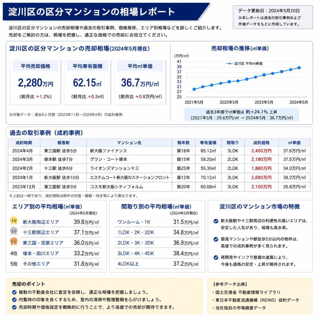 大阪市淀川区の区分マンション査定相場