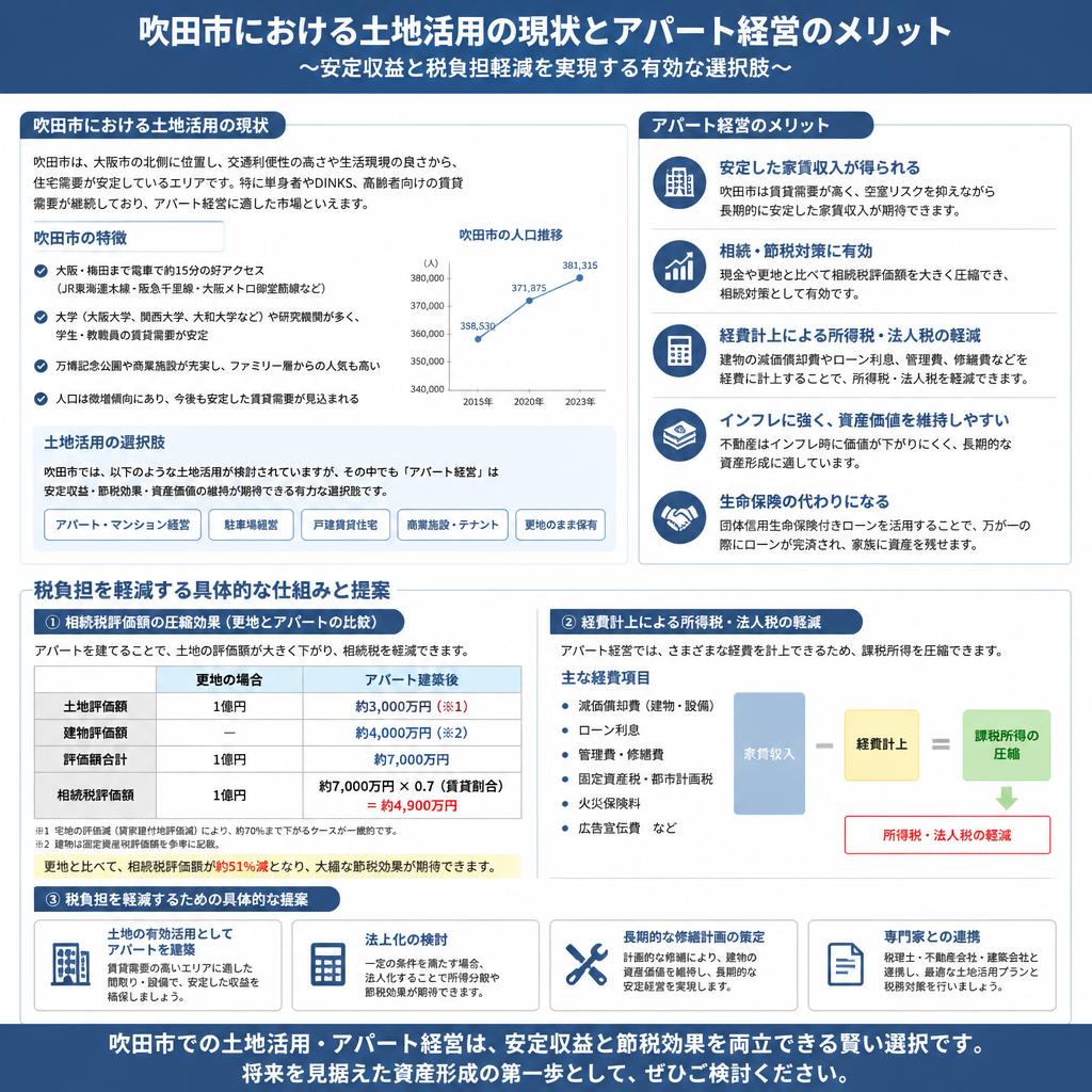 吹田市の土地活用方法