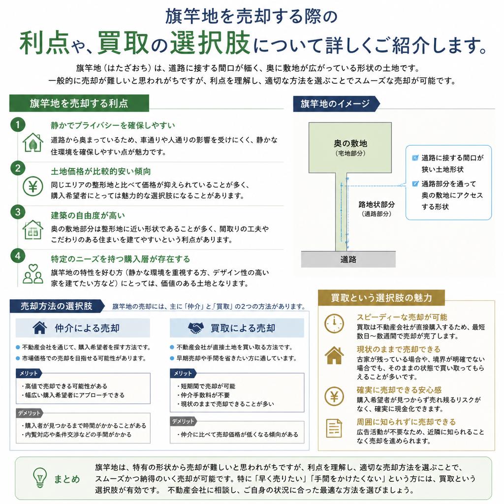 旗竿地売却のメリット