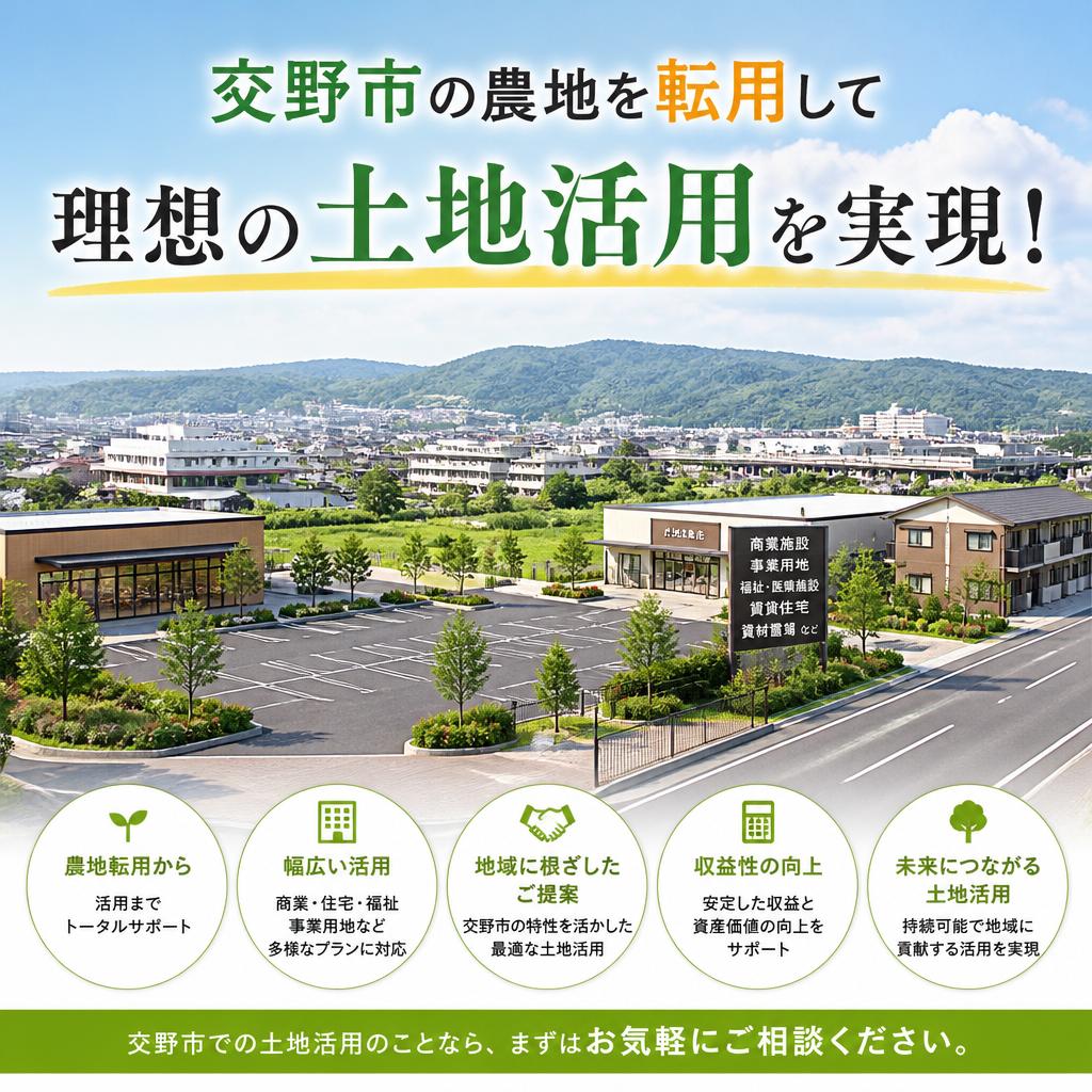 交野市の農地を転用して理想の土地活用を実現！