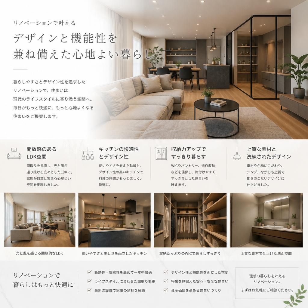 リノベーションによる快適な住環境