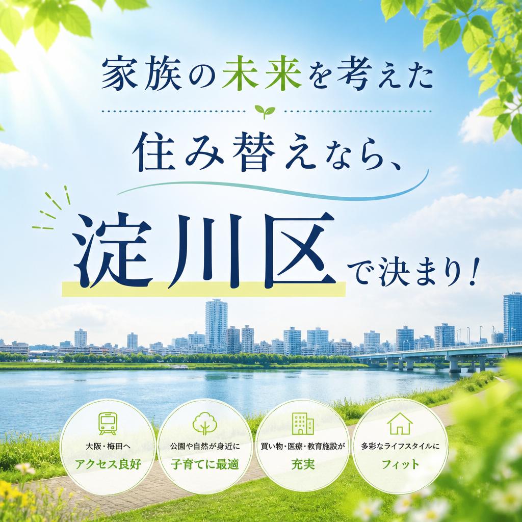 家族の未来を考えた住み替えなら、淀川区で決まり！