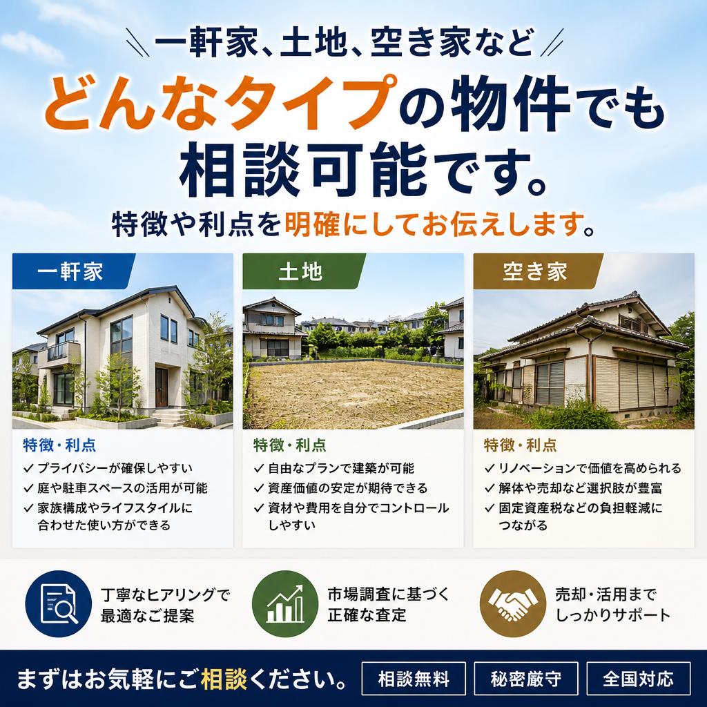 4. どんな物件でも相談可能