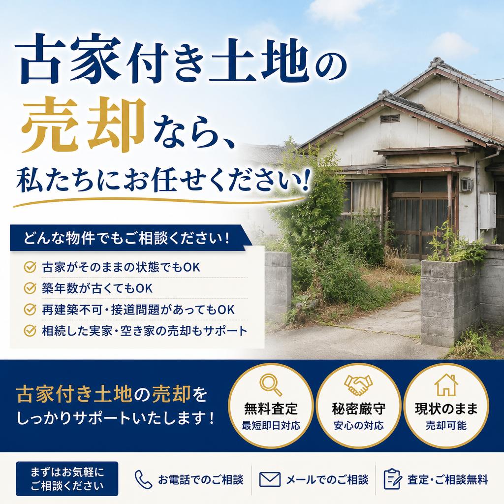古家付き土地の売却なら、私たちにお任せください！
