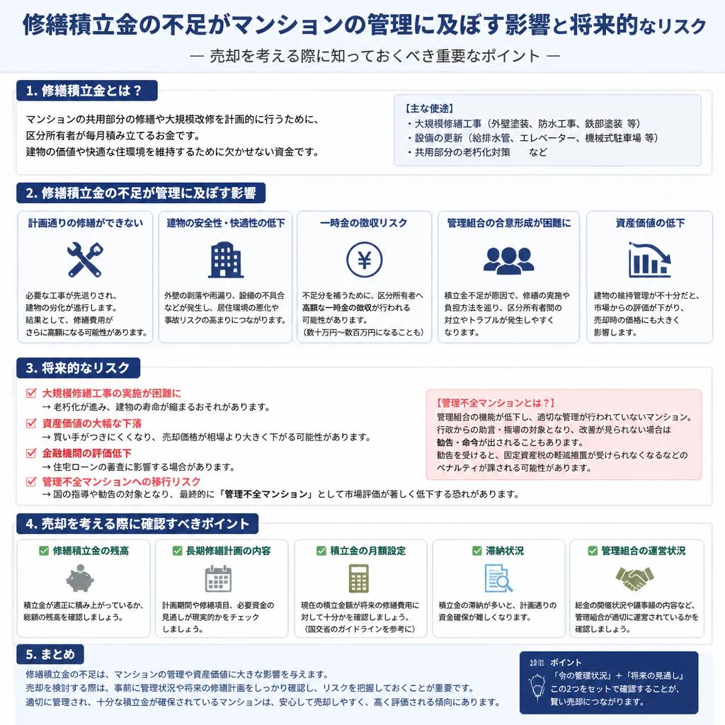 2. 修繕積立金不足が与える影響