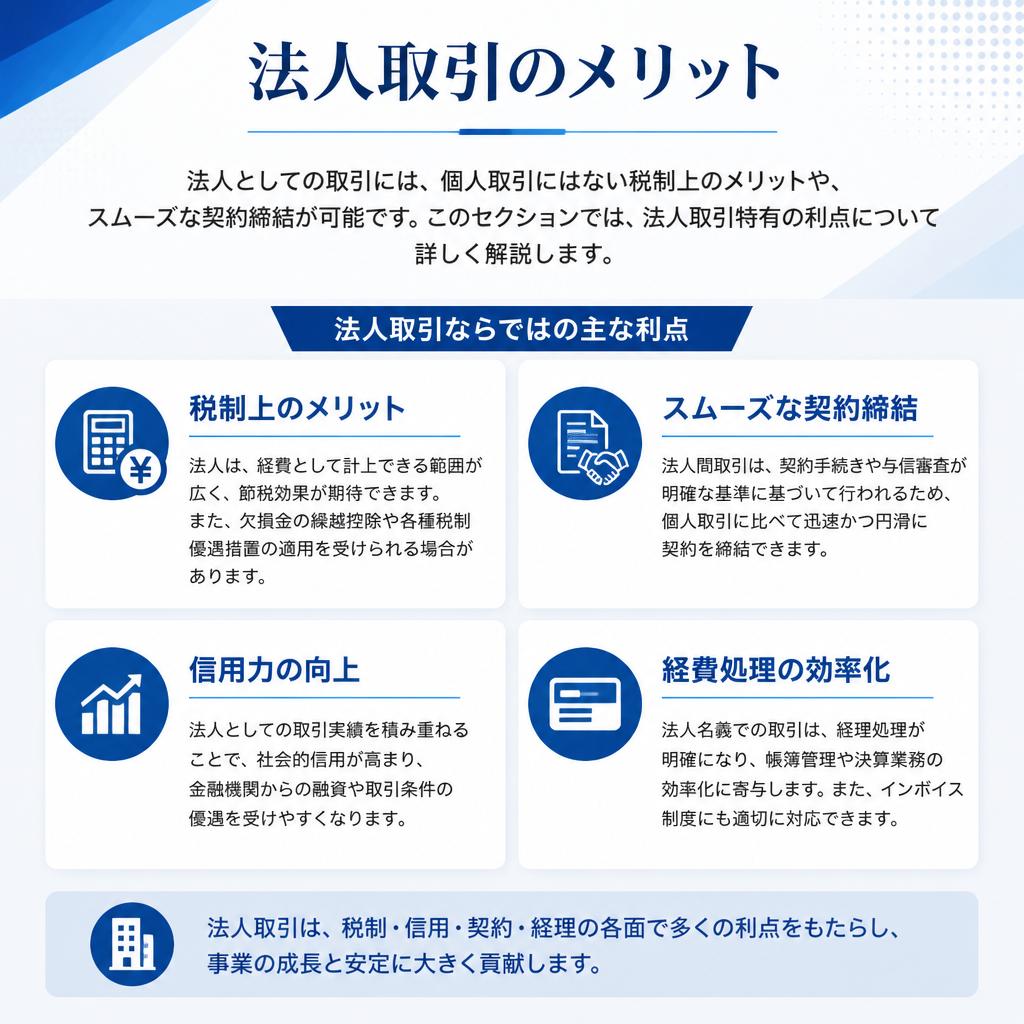 法人取引のメリット