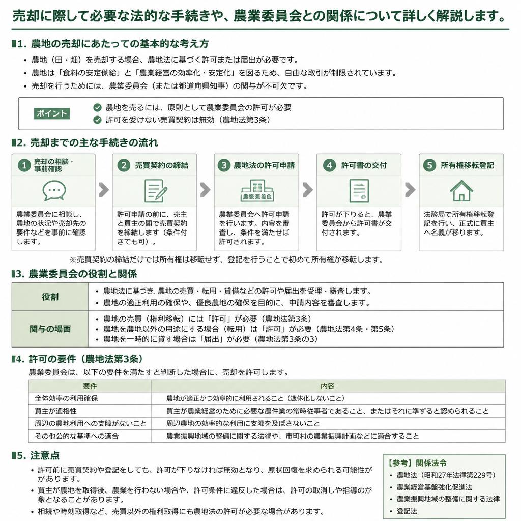 農地の売却に関する法的手続き