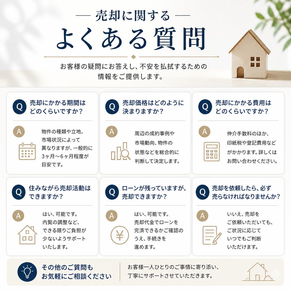 不動産売却のよくある質問