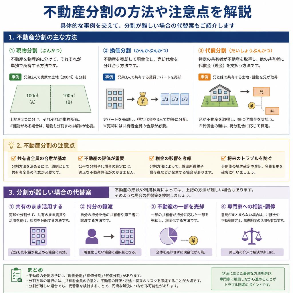 不動産の分割方法