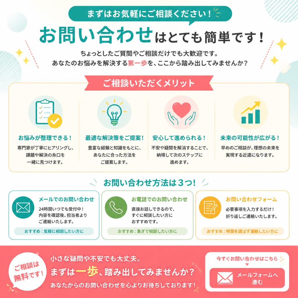 今すぐ相談しよう！