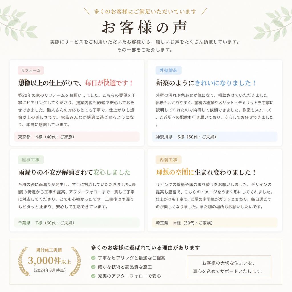お客様の声