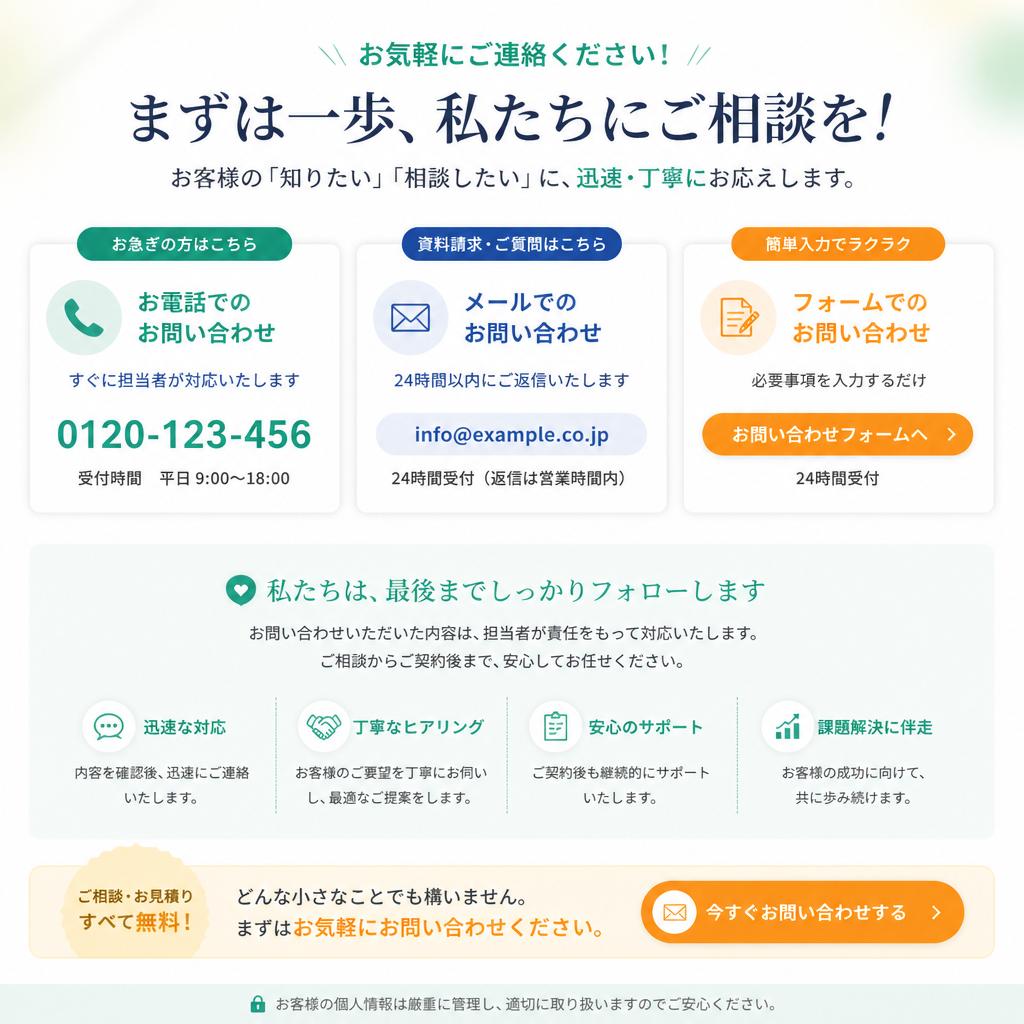 今すぐ問い合わせ！