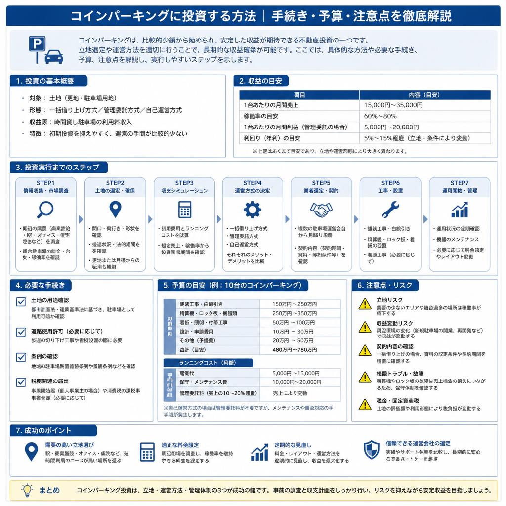 コインパーキングへの投資方法