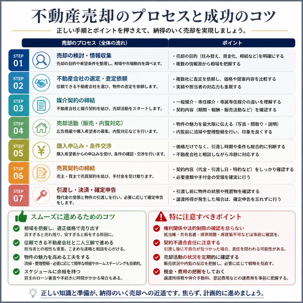 売却時の流れとポイント