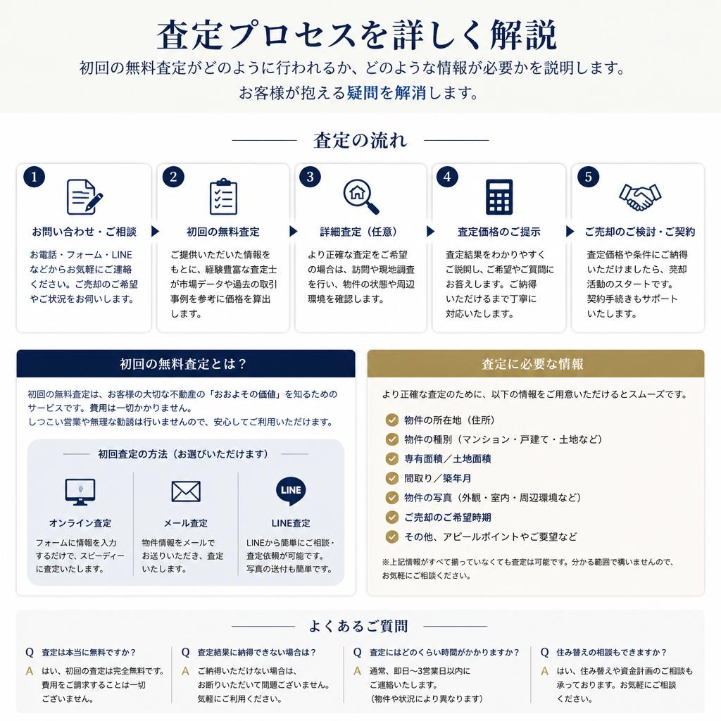 無料査定の流れ