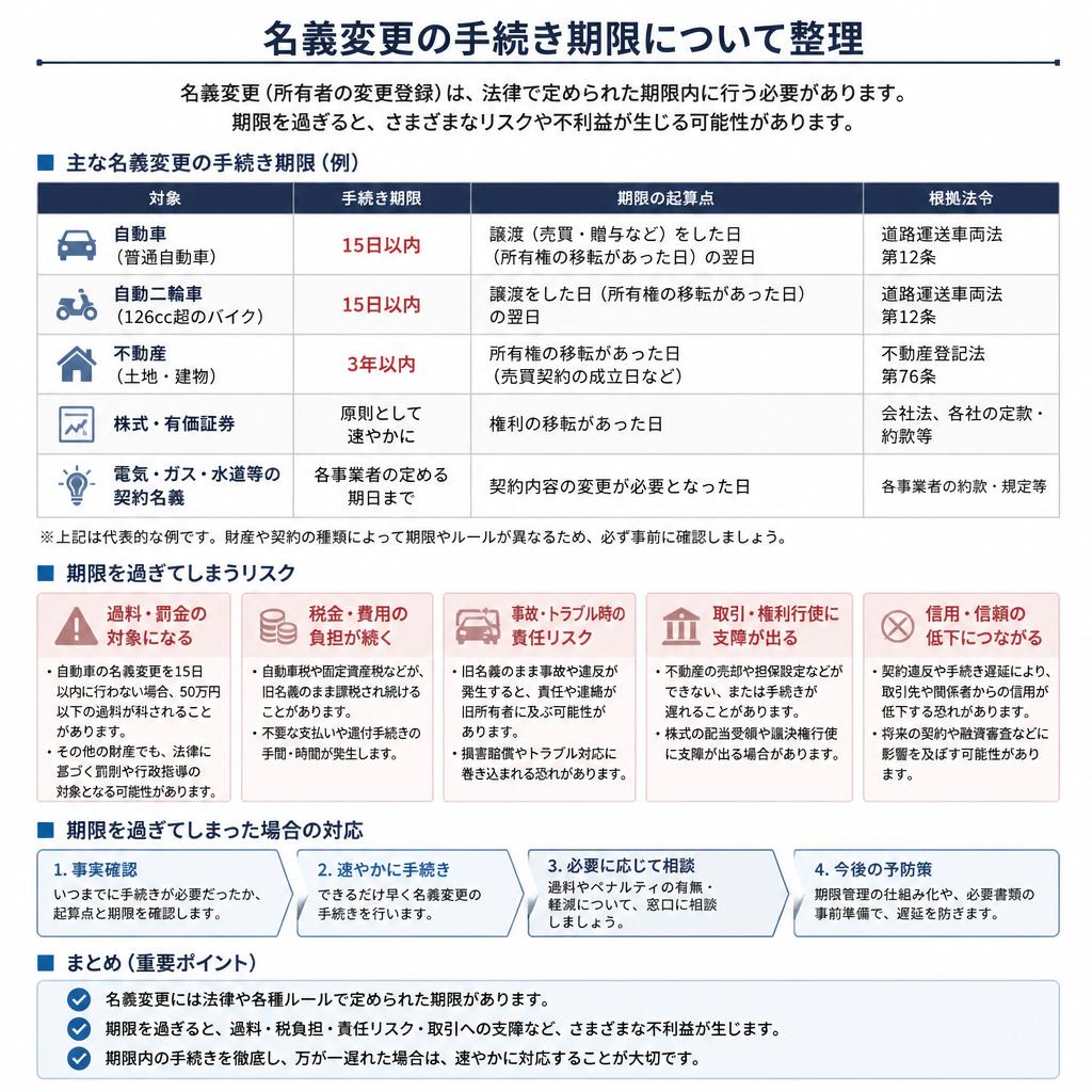 手続き期限について