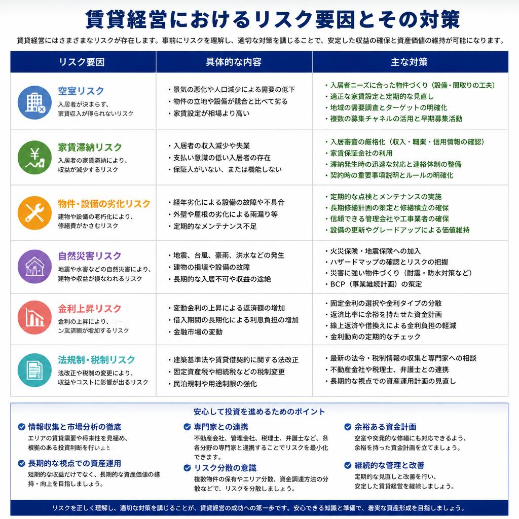 賃貸経営のリスクとその対策