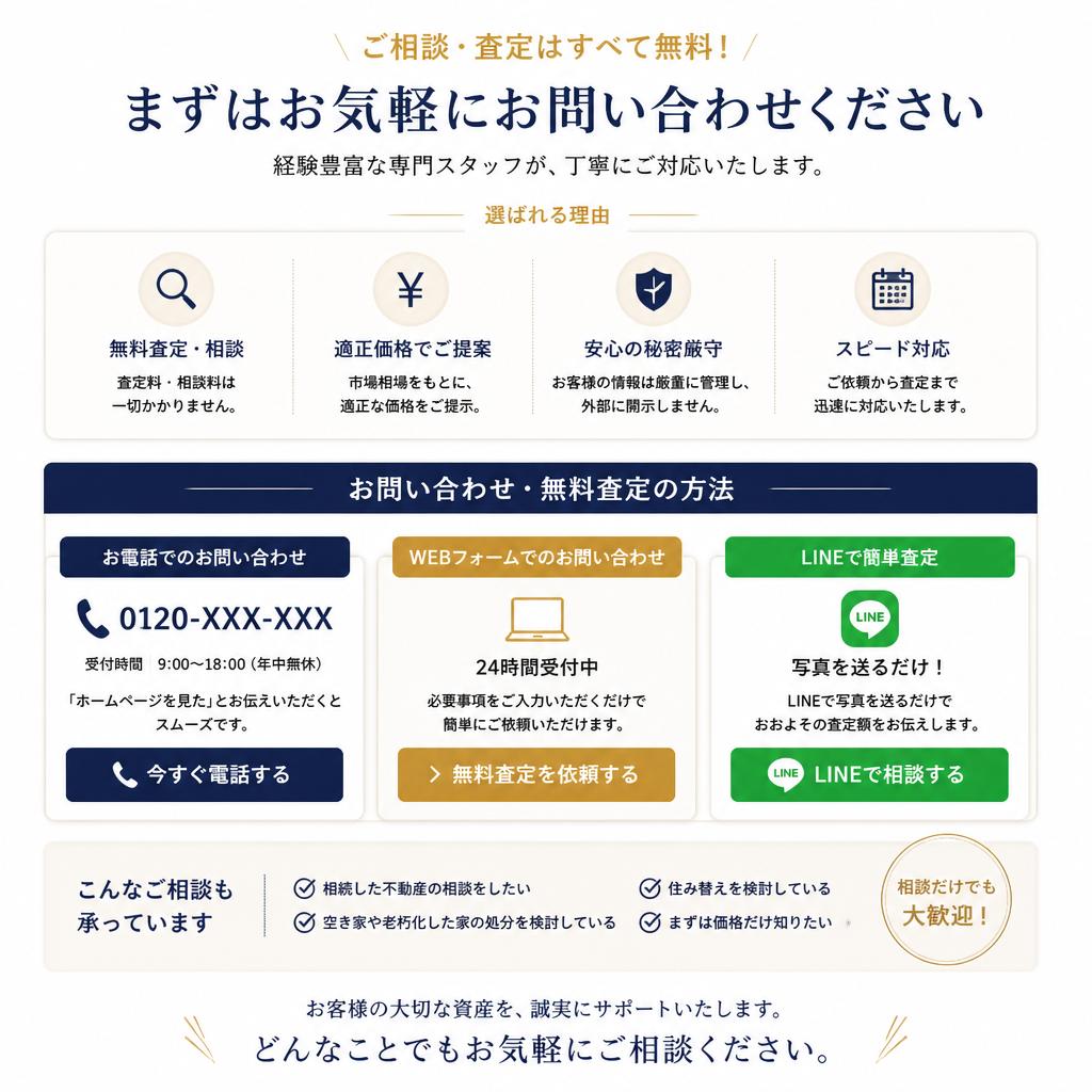 お問い合わせ・無料査定のご案内