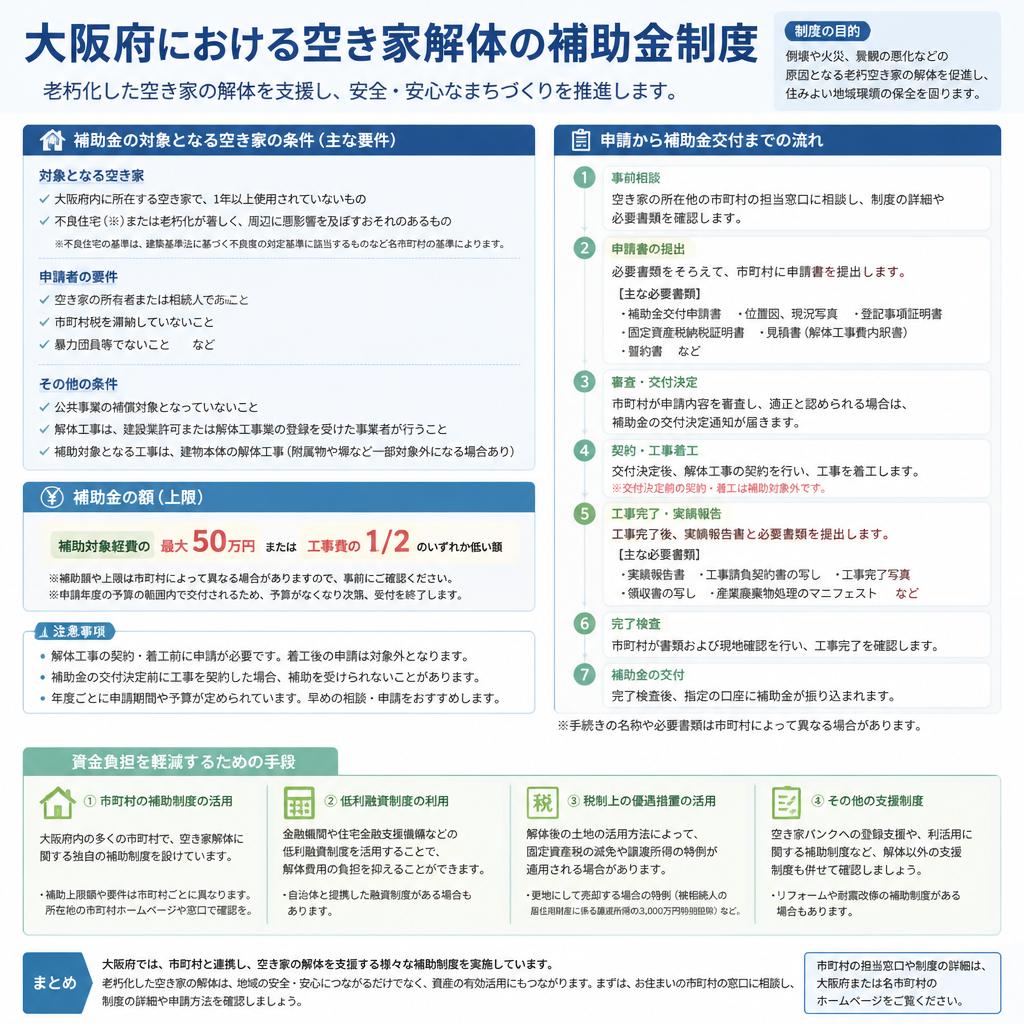 大阪府の解体補助金制度
