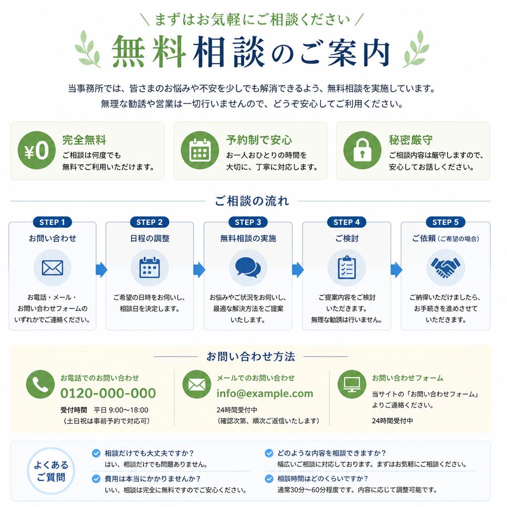 無料相談のご案内