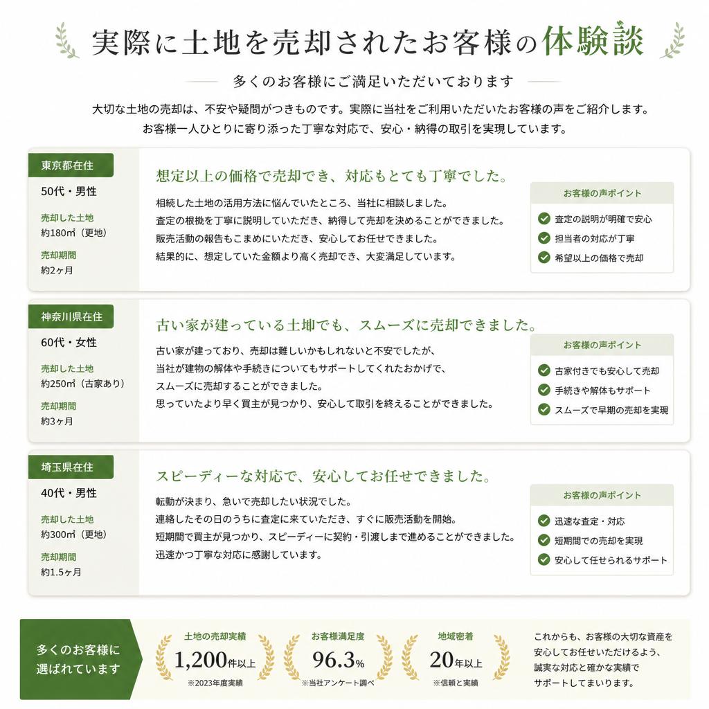 実績とお客様の声