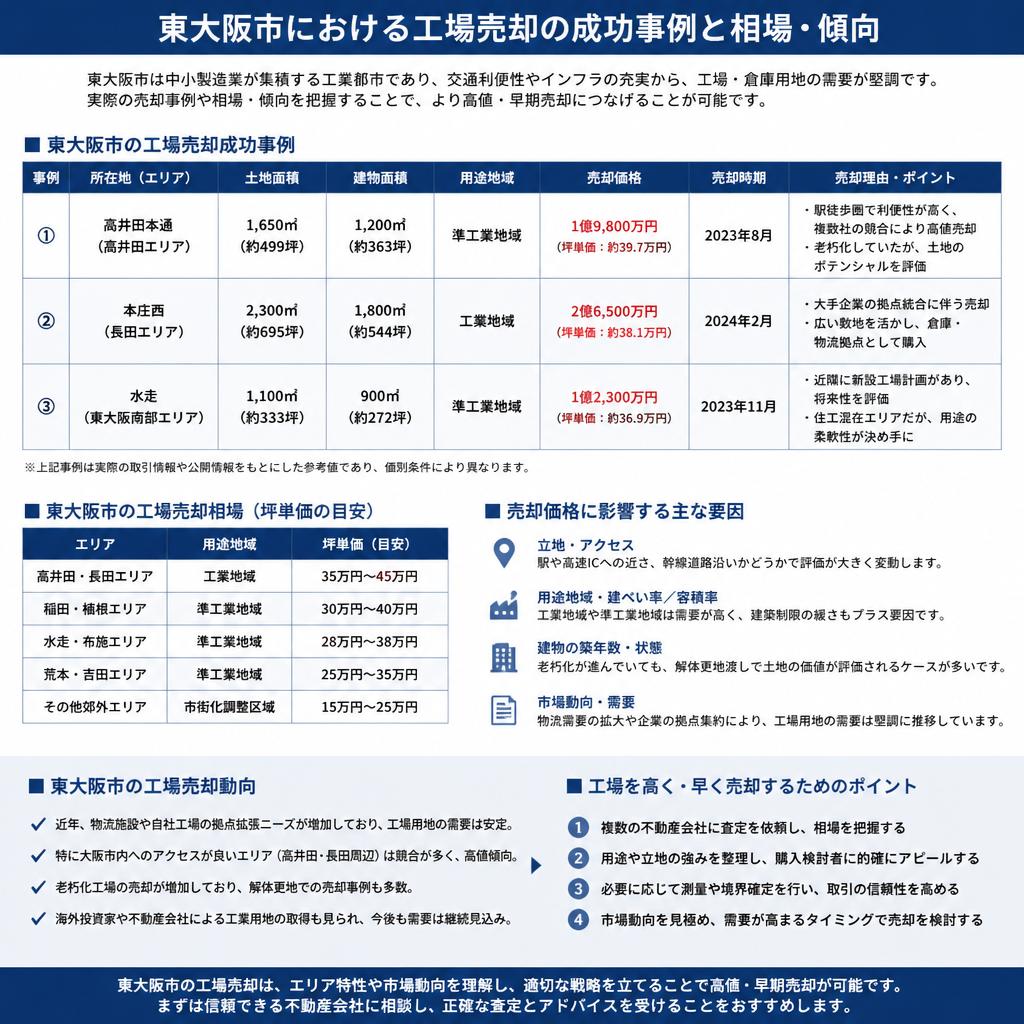 2. 産業用の工場の売却事例