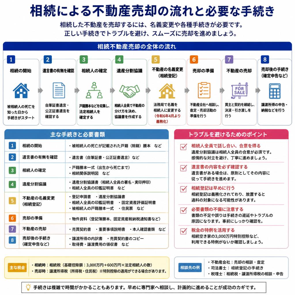 相続手続きと売却の流れ