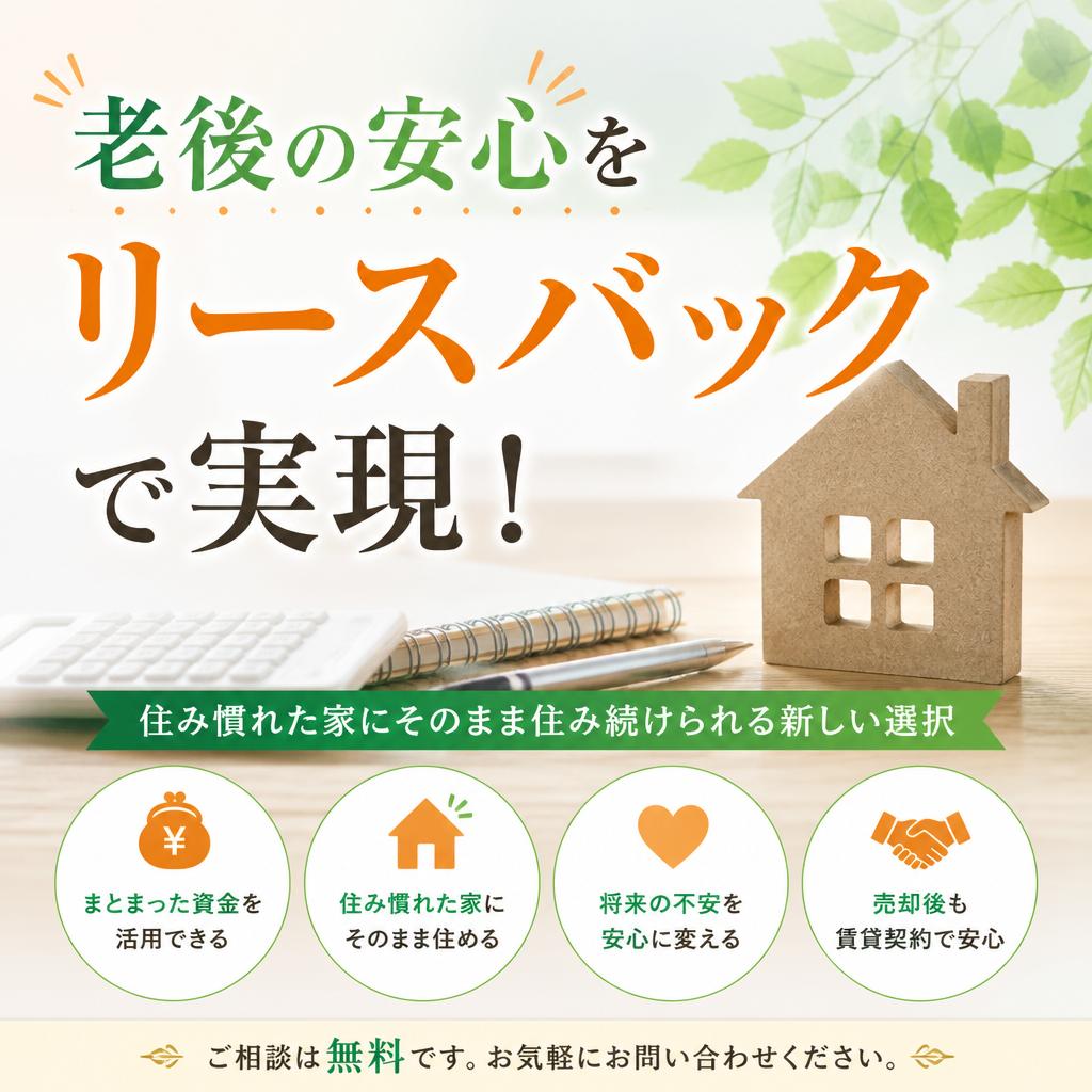 老後の安心をリースバックで実現！