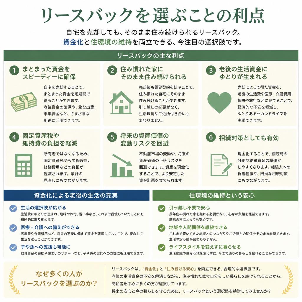 リースバックの利点
