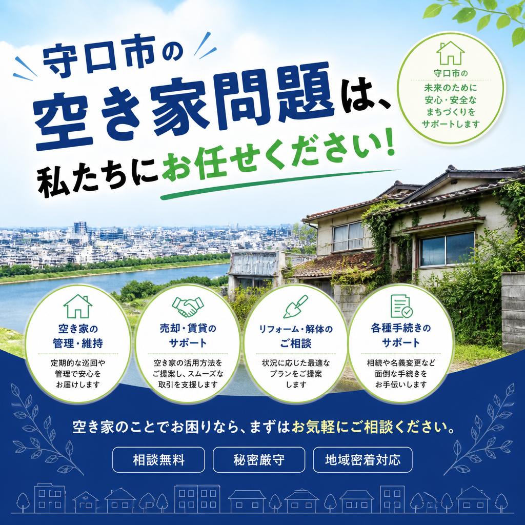 守口市の空き家問題は、私たちにお任せください！