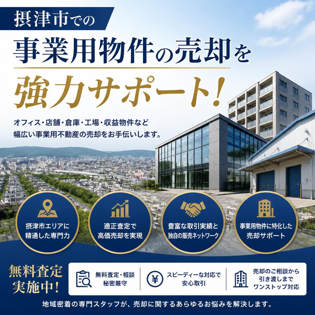 摂津市での事業用物件の売却を強力サポート！