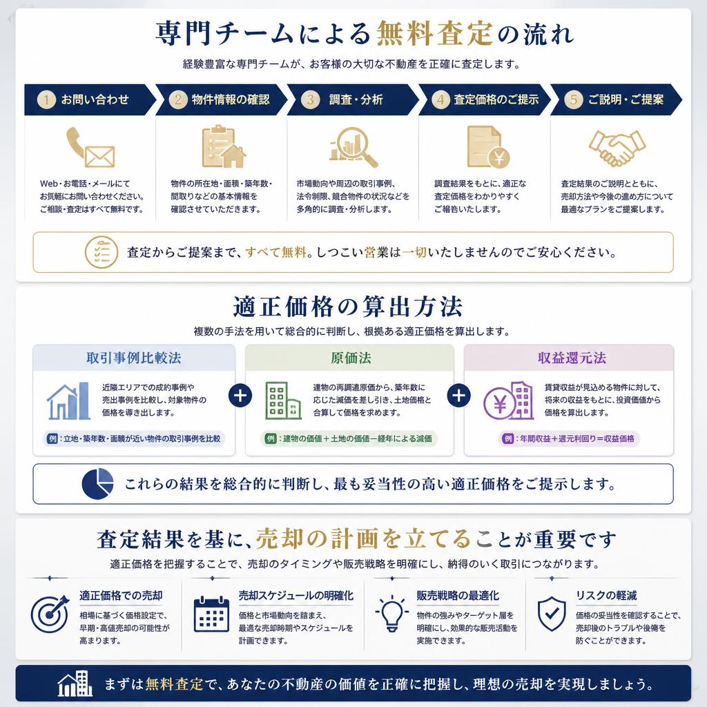 無料査定で売却価格を明確に
