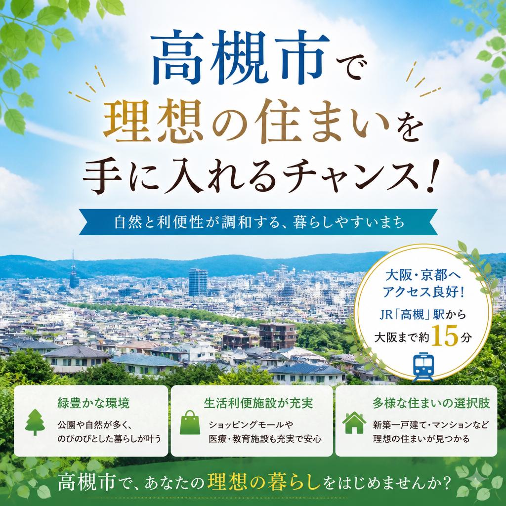 高槻市で理想の住まいを手に入れるチャンス！