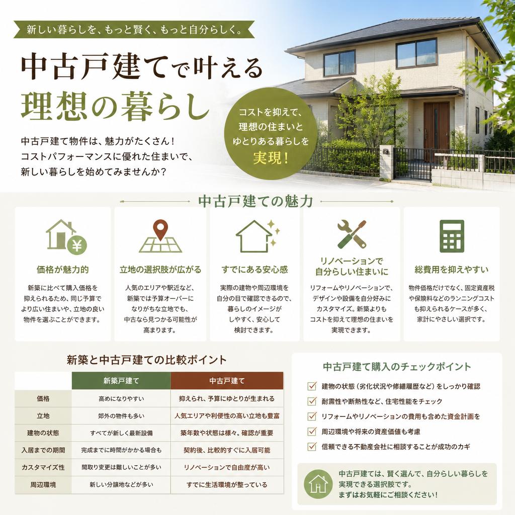 中古戸建てのメリット