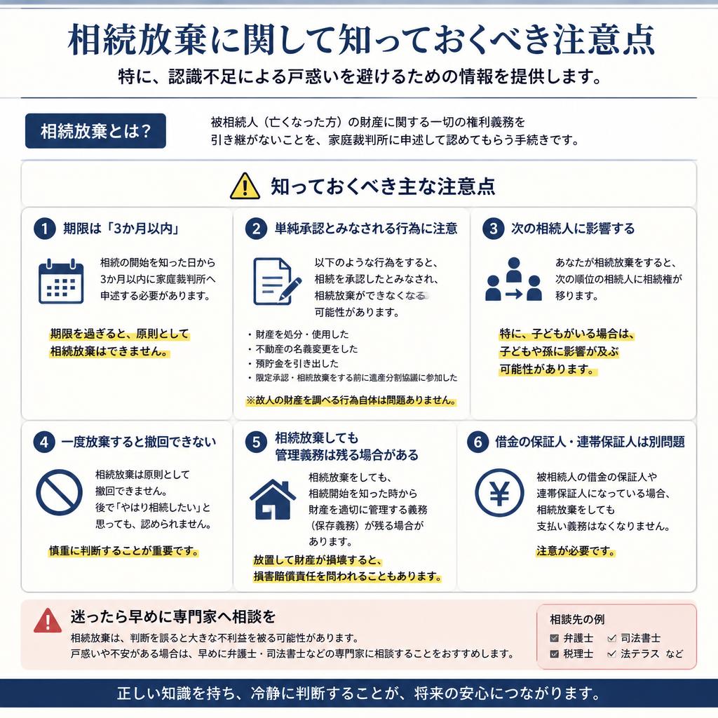 注意すべきポイント