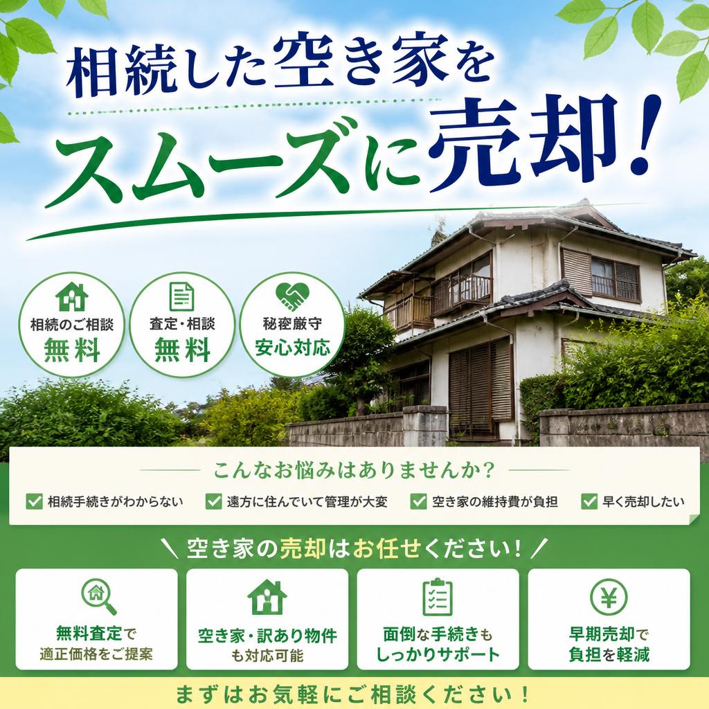 相続した空き家をスムーズに売却！