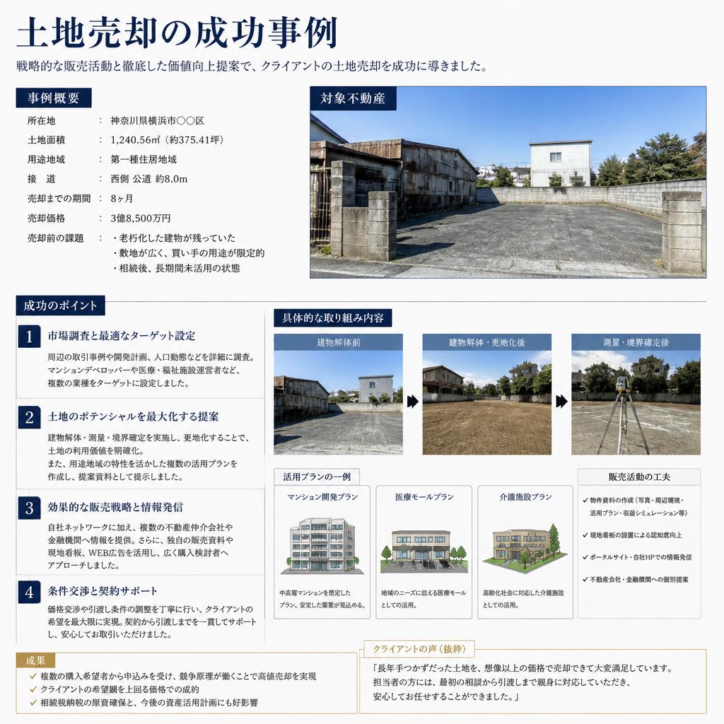 事例紹介：成功した売却事例