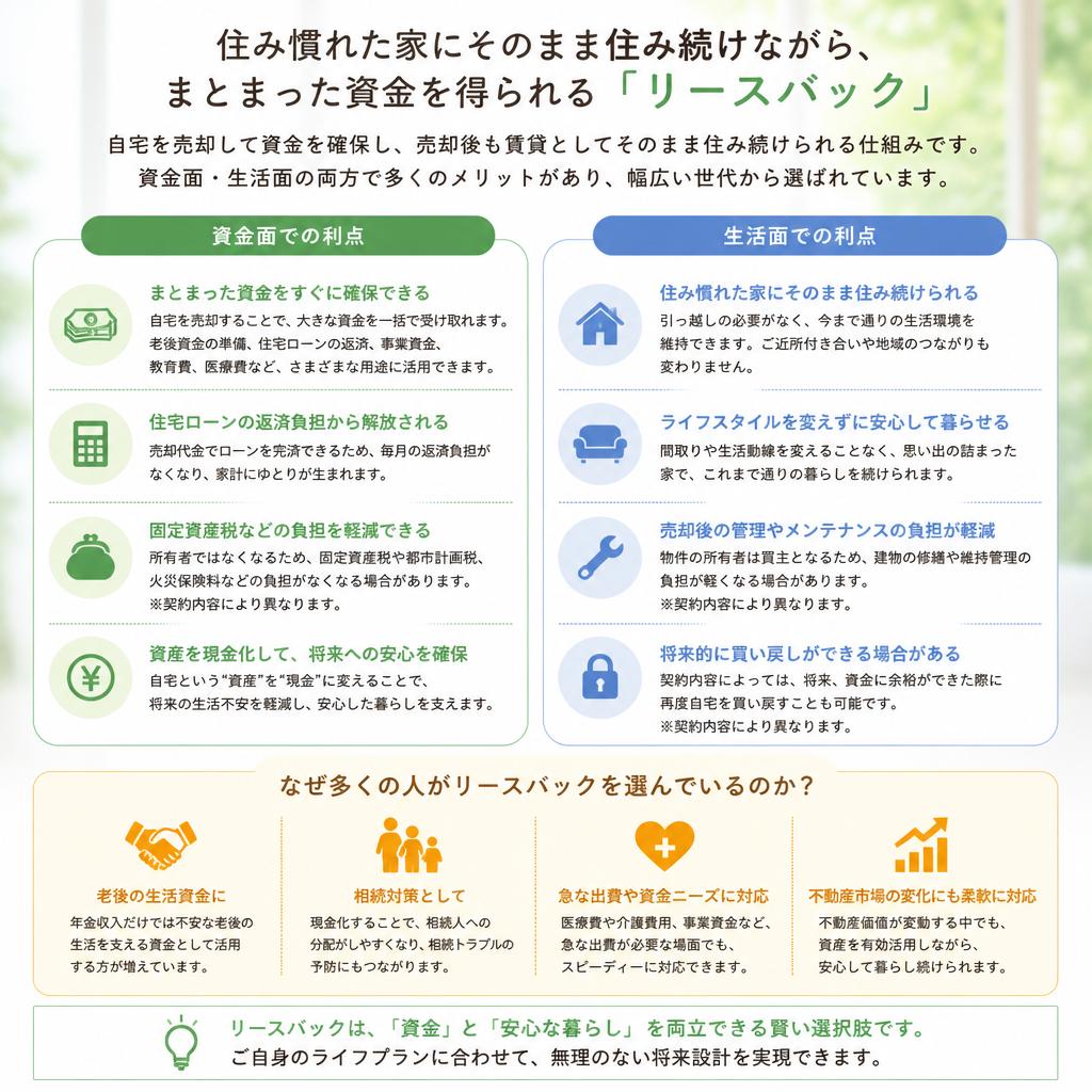 リースバックのメリット