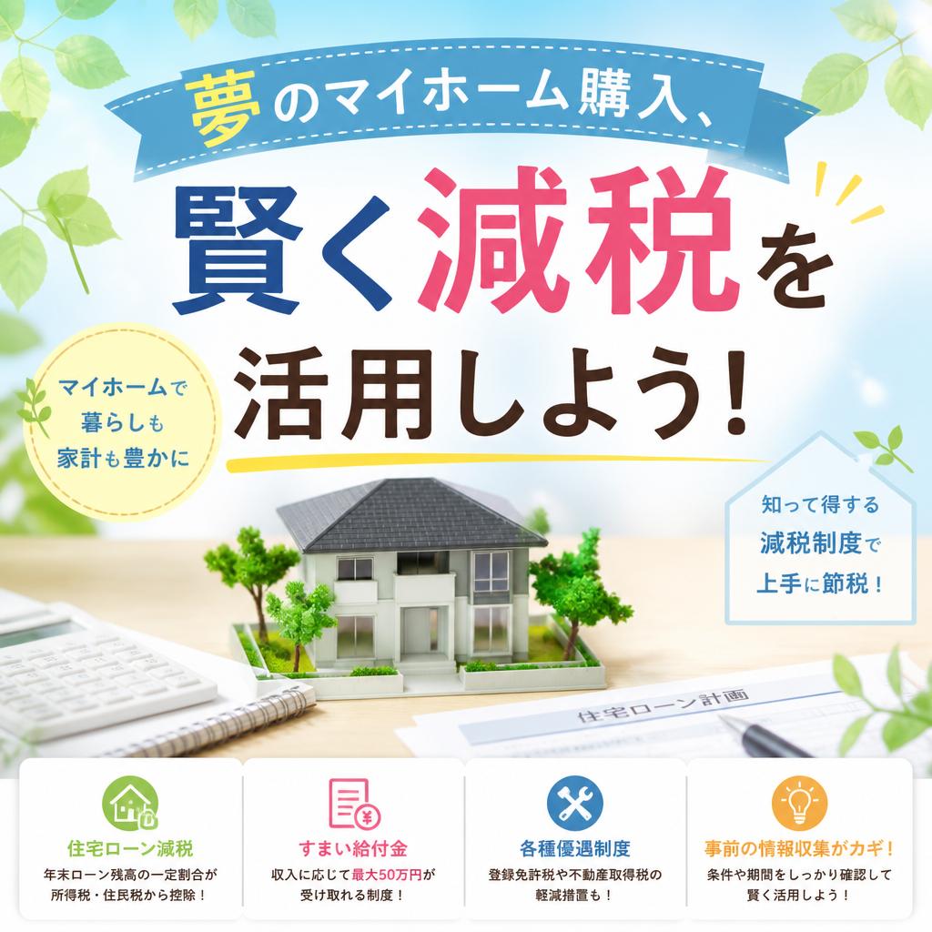 夢のマイホーム購入、賢く減税を活用しよう！