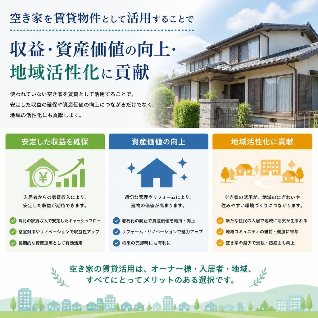 空き家を賃貸活用するメリット