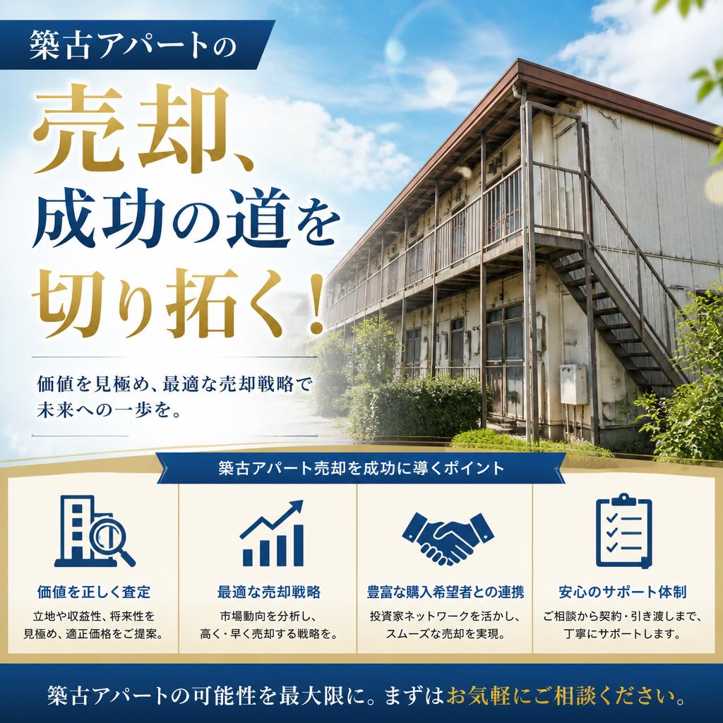 築古アパートの売却、成功の道を切り拓く！
