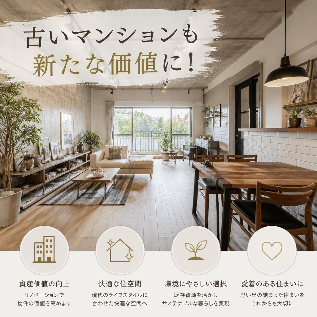 古いマンションも新たな価値に！